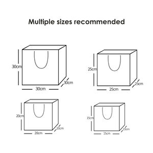 Recyclable Custom Logo Wholesale Square Cake <strong>Flower</strong> Packaging Black White Gift Tote <strong>Bags</strong> Big Brown Kraft Paper <strong>Bag</strong> for <strong>Flowers</strong> - Product Image 3