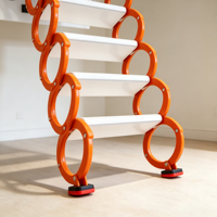 Échelle de grenier électrique télescopique pliante en acier, design invisible, portée maximale 3,2 m, escalier de loft dissimulé pour villa