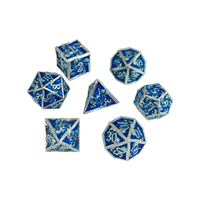 Ensemble de dés en métal de haute qualité personnalisés, fabricants de dés, dés polyédriques en métal pour jeux de société DND
