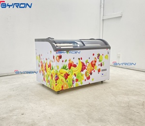 Porte en verre courbe commerciale combinée réfrigérateur île de supermarché <span class=keywords><strong>congélateur</strong></span> coffre affichage <span class=keywords><strong>congélateur</strong></span> - Product Image 6