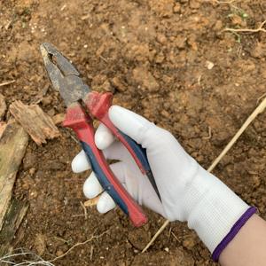 Guantes de trabajo con revestimiento de PU blanco NMSHIELD Guantes protectores de seguridad de nailon para construcción Precio económico para electricistas - Product Image 6