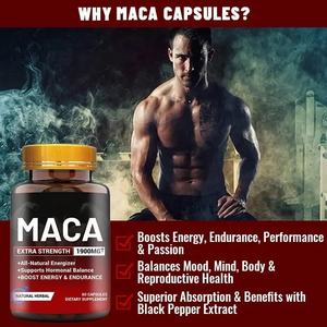 Populaire <span class=keywords><strong>Maca</strong></span> 1900mg Natuurlijke Kruidenformule 60 <span class=keywords><strong>Capsules</strong></span> Voedingsondersteuning Voedingssupplement - Product Image 2