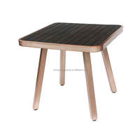 Cuisine Moderne Intérieur Extérieur Restaurant Café Bureau Métal Café Aluminium Jardin Table à manger