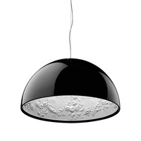 Pencahayaan Restoran Minimalis Modern, Lampu Gantung Unik dan Kreatif untuk Taman, Lampu Resin Setengah Bulan Bergaya Nordik