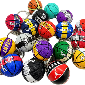 תליון כדורסל pvc קל משקל סיטוני מקלדת מיני כדורסל עם uv מודפס צוותי ספורט מודפסת מתנה עבור אוהדים - Product Image 1