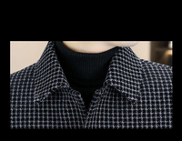 Manteau court en polyester à col mandarin pour homme, doublure thermique, style décontracté chic, tendance automne-hiver