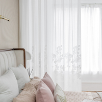 Innermor Élégant moderne Tulle voilages de luxe prêt à l'emploi Burnout pour chambre et salon