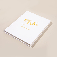 Journal d'Anniversaire Personnalisable Format A4 Couverture Rigide Estampage Or Logo Journal en Lin Planificateur Quotidien