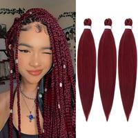 Perruque Afro Bouclée Grande Tresses Africaines Volumineuses, Tissage Double à la Machine EZ, Cheveux Tressés de 26 Pouces, Tresses au Crochet, Design Tendance