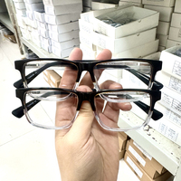 Montures de lunettes en acétate durables et tendance, style carré, protection oculaire, solides/à rayures, stock mixte prêt à l'emploi, vente en gros