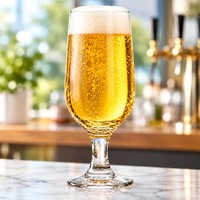Verre à bière transparent 301-400ml, gobelet ovale réutilisable pour vin, jus, cocktail, utilisation en bar