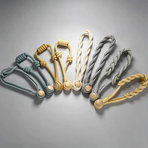 Handmade Boho Rope Curtain Tieback Modern Twist Rope <strong>Tie</strong> <strong>Backs</strong> with Wooden Button Decorative Window Holdbacks for Bedroom - Product Image 2