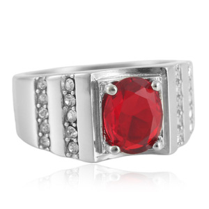 European American Style <b>Titanium</b> Steel <b>Ring</b> With Green Gemstone Prong Setting Women's Fashion Jewelry Gift 210150 - Product Image 2
