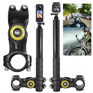 Supporto per Manubrio per Selfie Stick e Monopiede per Moto e Bicicletta, Compatibile con Insta360 X5 X3 X4 GoPro <span class=keywords><strong>Hero</strong></span> 13 12 11 10 <span class=keywords><strong>9</strong></span> 8 e Accessori DJI - Product Image 1