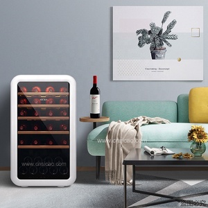 Sicao Mini Bar Retro Pequeño, Vitrina Refrigerada para Vinos Estilo Bodega Antigua, Refrigerador de Barril con Puerta de Cristal Jc-130a-1 - Product Image 4