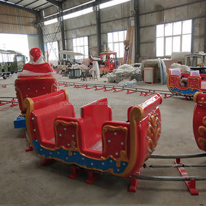 Dattractions de <span class=keywords><strong>parc</strong></span> d'attractions train de Noël électrique en plein air promenades en train de piste du Père Noël à vendre - Product Image 3