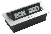 Prise escamotable multifonctionnelle en acier inoxydable/alliage d'aluminium, étanche, pour table ou sol, 4/5/3 prises, marché asiatique