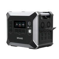 Station d'alimentation à onde sinusoïdale pure 2400W, batterie au lithium LiFePO4, générateur solaire, alimentation portable d'urgence pour l'extérieur