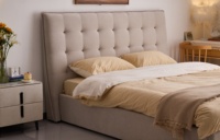 Lit double doux en tissu minimaliste européen WIND VIBE 2026 – Nouveauté