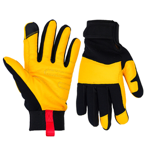 Durable antideslizante transpirable dedo completo mecánico guantes de cuero de vaca conductor trabajo seguridad guantes protección de las manos - Product Image 1