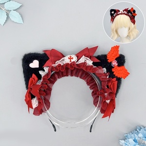 कारखाने थोक सपने के फैशन कपास बिल्ली कान लोलिटा कॉप्ले जैकेट कोट दिल के आकार के धनुष डिजाइन सेक्सी महिला हेलोलीन पोशाक - Product Image 6