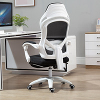 Chaise de bureau moderne de luxe en métal, inclinable, avec vérin à gaz, pivotante et accoudoirs articulés