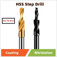 Foret étagé à chanfrein M35 en cobalt/HSS à double coupe HSS pour métal 90 180 degrés M3 à M12 Outil de perçage conique