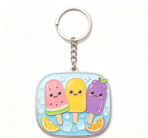 พวงกุญแจเคลือบสีรูปไอศกรีมการ์ตูน ของที่ระลึก ของชำร่วย - Product Image 4