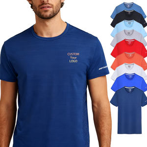 Maglietta nera con Logo personalizzato da uomo maglietta da uomo di alta qualità a manica corta in tinta unita <span class=keywords><strong>Polo</strong></span> top abbigliamento Casual classico Basic t-shirt da uomo - Product Image 2