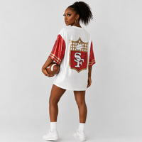 Robe T-shirt en jersey à paillettes pour le jour du match de football des San Francisco 49ers pour SF