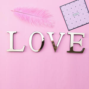 Grandi dimensioni 10cm oro e argento superficie lettere inglesi adesivi da parete decorazione per la casa alfabeto arte <span class=keywords><strong>murale</strong></span> 3D specchio acrilico decalcomanie da parete - Product Image 2