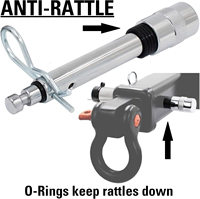 Goupille de verrouillage pour attelage de remorque 5/8 pouces - Verrou de récepteur d'attelage avec anti-ronflement, compatible avec les attelages de classe III-V avec récepteurs de 2 et 2,5 pouces