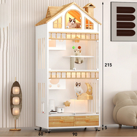 Nouvelle promotion : Cage pour chat avec roulettes, maison confortable pour animaux avec escalier, mobilier pour chat