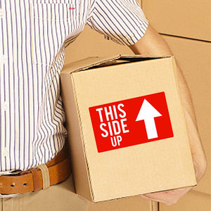 Hybsk 3 بوصة 5 بوصة هذا الجانب ملصقات تحذير للشحن والتعبئة-ملصق x لكل لفة - Product Image 6