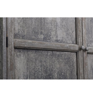 خمر الصناعية الكلاسيكية الاستنساخ المعاد تدويرها الصنوبر العتيقة رسمت المتعثرة رمادي خزانة خشبية خزانة الدولاب - Product Image 4