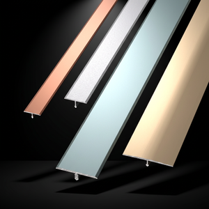 Profilé de transition de sol en aluminium flexible, finition polie, résistant à l'humidité, plinthe minimaliste, accessoires de revêtement de sol 1 - Product Image 4