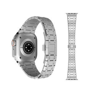 Correa de pulsera de metal para iWatch 8 7 45mm SE 6 5 4 44mm 42mm correa de acero inoxidable brillante de lujo para Apple Watch Ultra 49mm - Product Image 2