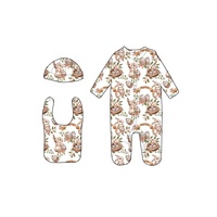 Conjuntos de Ropa de Pascua para Bebés Recién Nacidos 2026, Juego de 3 Piezas: Mameluco, Gorro y Baberos para Bebé, Body para Recién Nacido