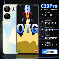 2023 nuevo teléfono inteligente C20 Pro 512G 7,3 pulgadas Teléfonos móviles inteligentes originales Android teléfono celular bajo precio teléfono