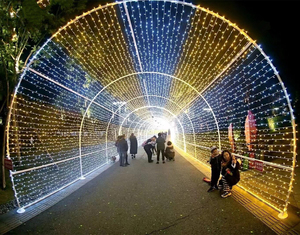 3D Holiday Square LED <b>Lights</b> Outdoor Commercial Walk Through LED Archway for Park Mall and Holiday Events - Product Image 1
