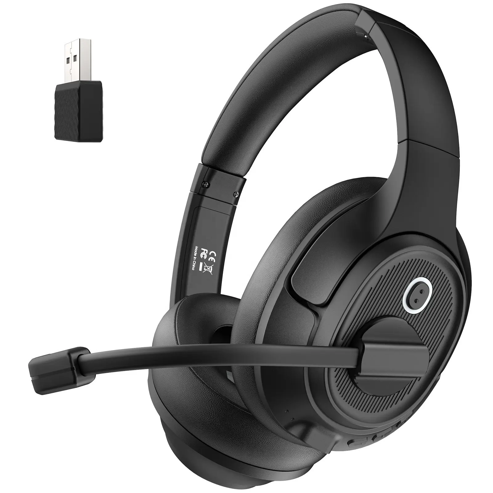 EKSA-auriculares inalámbricos H6 con Bluetooth 5,0, dispositivo de audio para oficina, Dongle, USB, ENC, con micrófono y cancelación de ruido, para ordenador