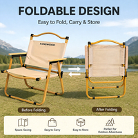 Chaise de camping pliante portable légère et moderne de Pologne, capacité de charge 200 kg, chaise Kermit, utilisation en parc, structure en fer, tissu Oxford, UE