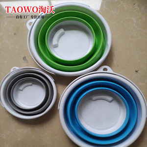 Taowo Portable Folding <b>Bucket</b> 5L Silicone <b>Plastic</b> Collapsible Outdoor Fishing Car Water <b>Bucket</b> Multi Functional - Product Image 4
