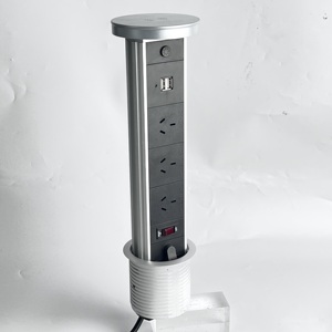 방수 타워형 주방 테이블 전원 콘센트 사무실 스위치 보호기 수동 팝업 소켓 상단 무선 충전 기능 - Product Image 4