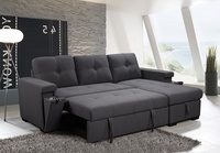Canapé double de qualité supérieure avec lit escamotable et rangement, porte-gobelet USB, gain de place, petit canapé familial, ensemble de meubles