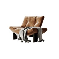 Canapé une place en cuir écologique de style italien, luxe léger, aspect haut de gamme, meubles pour salon et chambre à coucher