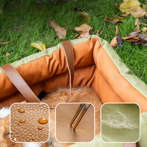 Asiento de coche de piel sintética de lujo para mascotas, cama elevadora para perros, cama para asiento de coche con hebilla de seguridad, LOGOTIPO personalizado, camas de lujo para perros, asiento de coche para mascotas - Product Image 6