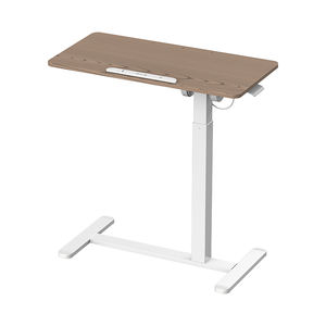 Hidden Casters Overbed Bedside <strong>Table</strong> Laptop Computer Small Workstation Electric <strong>Height</strong> <strong>Adjustable</strong> Pneumatic Mobile Standing Desk - Product Image 6