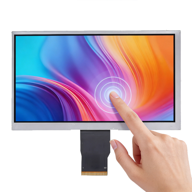 OEM 7 Inch Sunlight Readable 1000 Nit 1024*600 TTL RGB Interface Capacitive Touch Screen LCD Display 80/80/80/80 Viewing Angle
