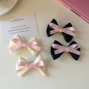 Nueva Moda: Pinza para el pelo estilo coreano, versátil, con lazo rosa dulce, tipo pico de pato negro, para flequillo y cabello suelto, estilo femenino - Product Image 1